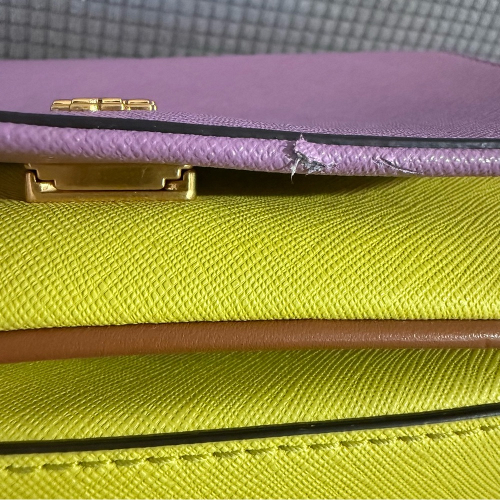 Tory Burch Emerson Color Block Crossbody Satchel Adjustable Shoulder Bag - Picture 8 of 13